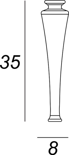 Leroymerlin Piedino Mobili Da Bagno (componibile) Tiffany In Legno H 35 Cm 2 Pezzi