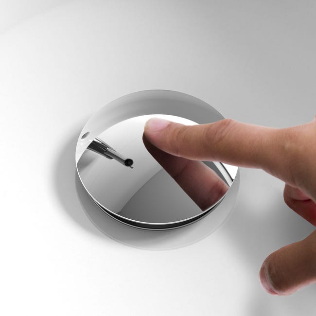 Leroymerlin Piletta Click-clack EQUATION In Ottone Cromato Attacco 1 1/2" Foro Ø 40 Mm