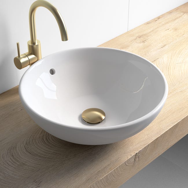 Leroymerlin Piletta Per Lavabo Click-clack EQUATION In Ottone Prodotto Senza Finitura Attacco 1 1/4" Foro Ø 40 Mm Con Troppopieno