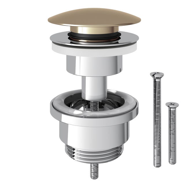 Leroymerlin Piletta per lavabo click-clack EQUATION in ottone prodotto senza finitura attacco 1 1/4" foro Ø 40 mm con troppopieno
