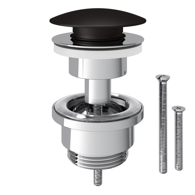 Leroymerlin Piletta per lavabo click-clack EQUATION in ottone cromato attacco 1 1/4" foro Ø 40 mm con troppopieno