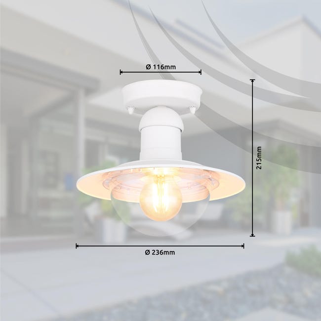 Leroymerlin Plafoniera Classico Da Esterno Sistem E27 Ø 24 Cm IP44
