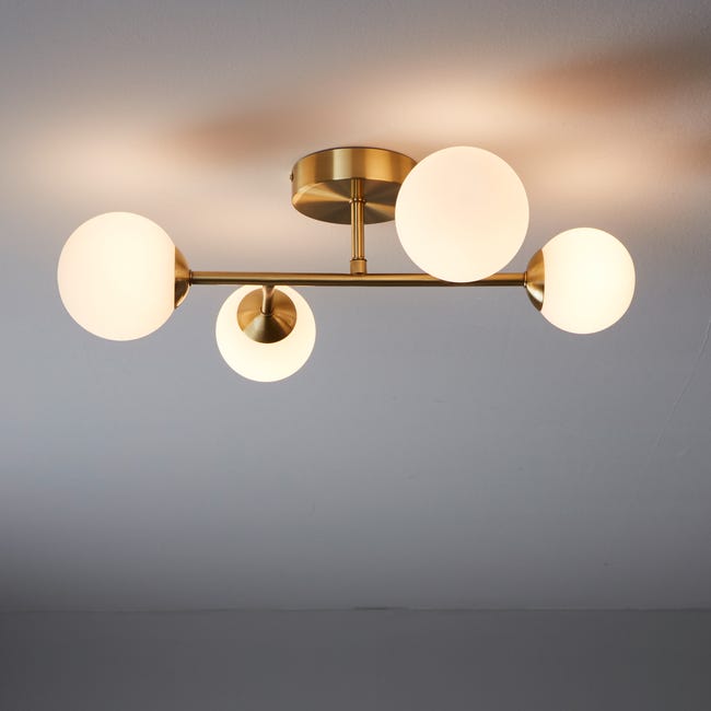 Leroymerlin Plafoniera glamour Callas 4 x G9 dorato Ø 12 cm x INSPIRE