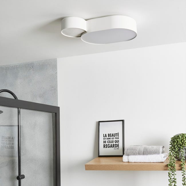 Leroymerlin Plafoniera LED Bagno Kalisto Bianco Luce Naturale 1500 Lumen INSPIRE IP44