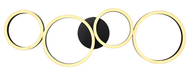 Leroymerlin Plafoniera LED Moderno Venosa Nero Luce Calda GLOBO