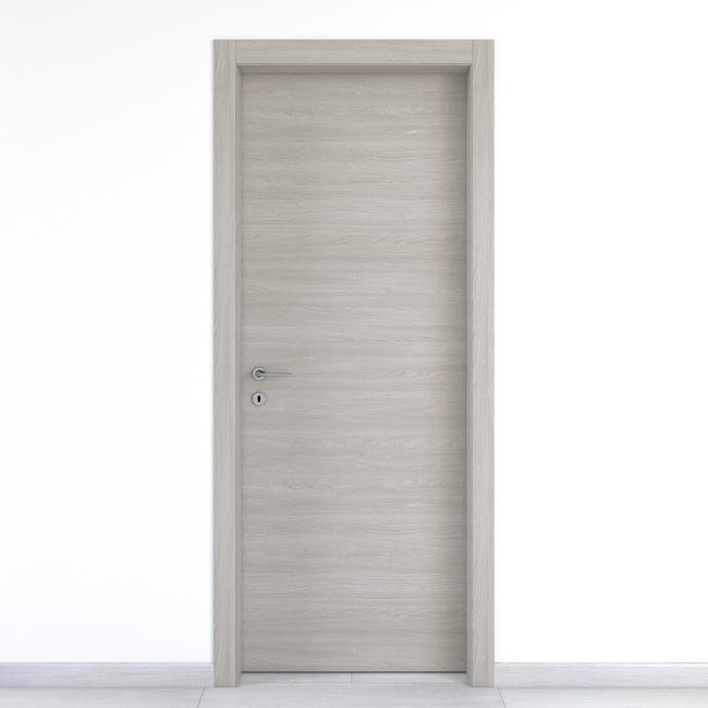 Leroymerlin Porta battente Cambridge rovere grigio L 70 x H 210 cm reversibile
