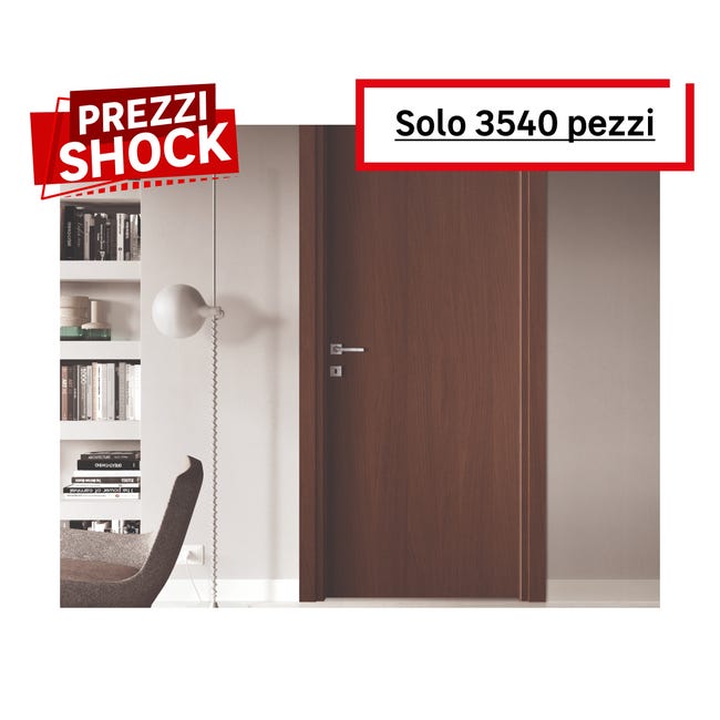 Leroymerlin Porta battente Noix noce L 70 x H 210 cm reversibile