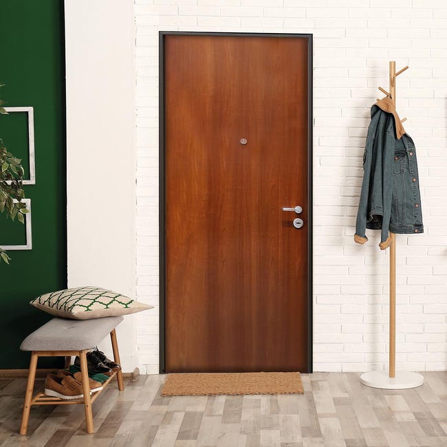 Leroymerlin Porta Blindata MASTER First L 85 X H 210 Cm Noce Apertura Destra