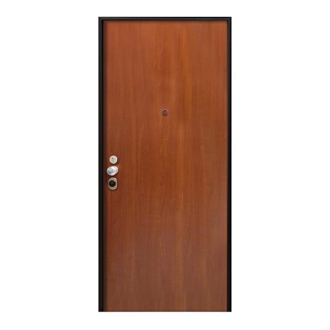 Leroymerlin Porta Blindata MASTER Service L 90 X H 210 Cm Noce/bianco Apertura Destra