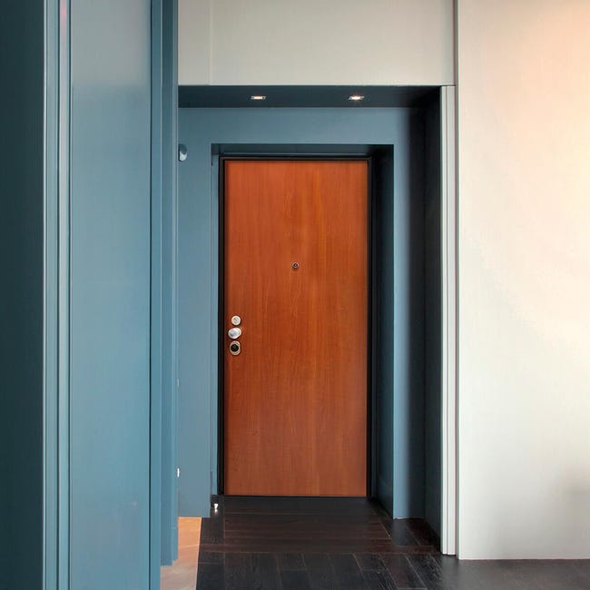 Leroymerlin Porta blindata MASTER Service L 90 x H 210 cm noce/bianco apertura destra