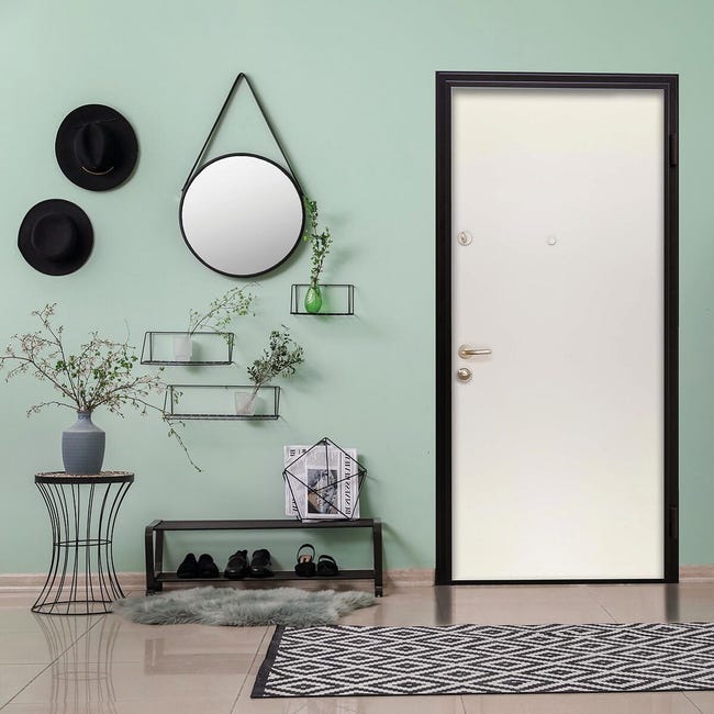 Leroymerlin Porta Blindata MASTER Square L 80 X H 200 Cm Bianco Apertura Sinistra