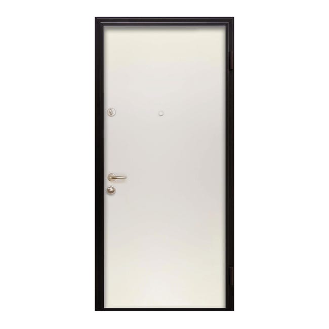 Leroymerlin Porta Blindata MASTER Square L 80 X H 200 Cm Bianco Apertura Sinistra
