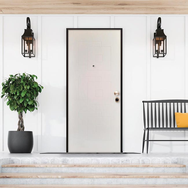 Leroymerlin Porta blindata MASTER Square L 80 x H 200 cm bianco apertura sinistra