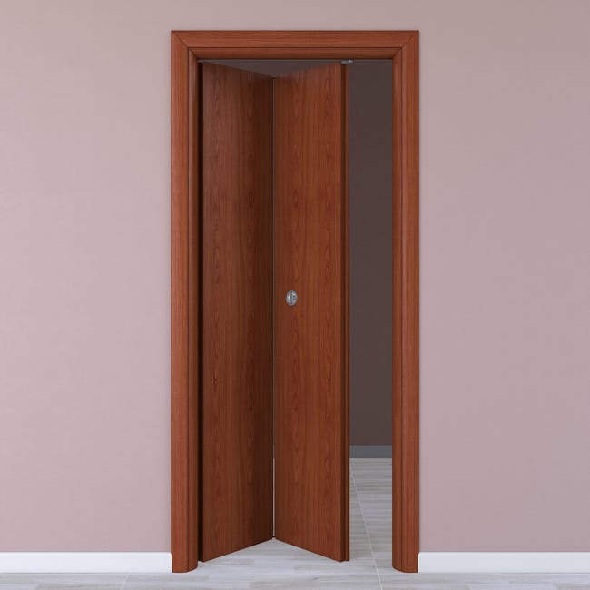Leroymerlin Porta pieghevole a libro simmetrica Rose ciliegio L 80 x H 210 cm sinistra