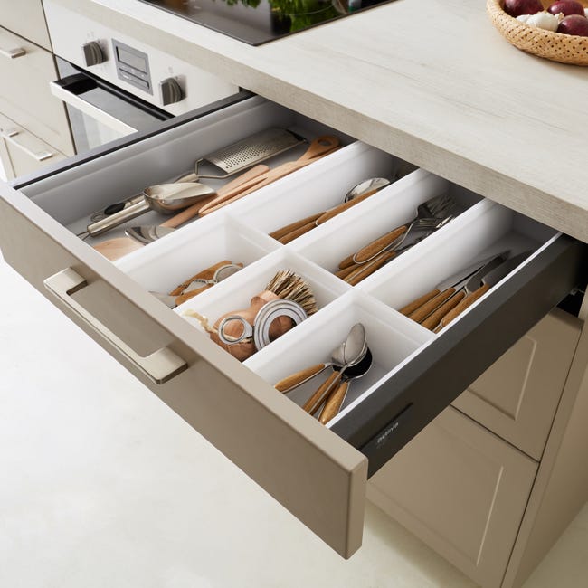 Leroymerlin Porta Posate Per Barra A Muro Cucina Gancio Bianco P 6.7 Cm