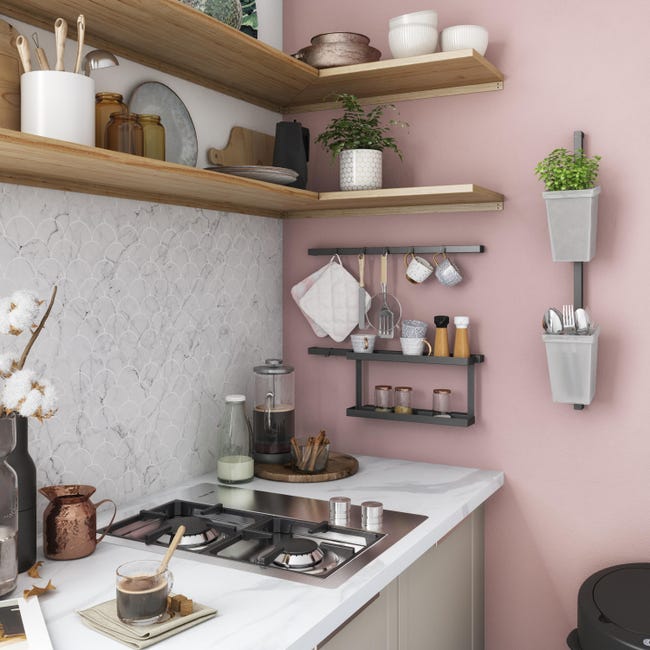 Leroymerlin Porta Posate Per Barra A Muro Cucina Gancio Bianco P 14.7 Cm