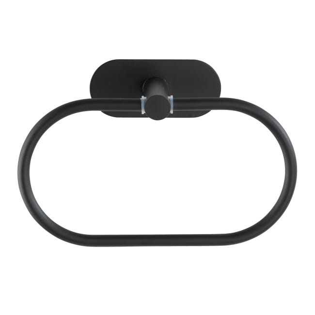 Leroymerlin Porta salviette ad anello Orea Black verniciato L 20.5 cm