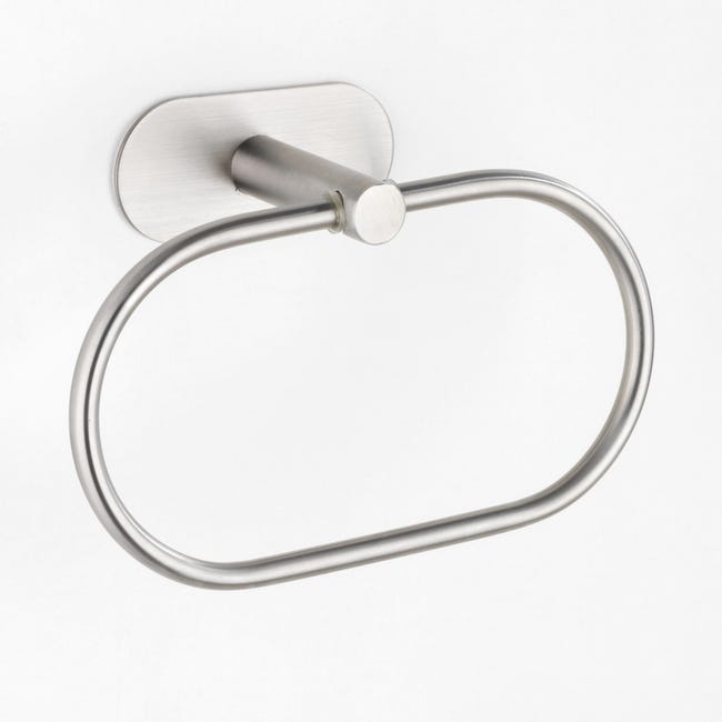Leroymerlin Porta Salviette Ad Anello Orea Matt Cromo Spazzolato L 20.5 Cm