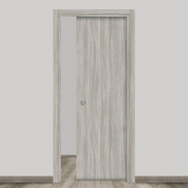 Leroymerlin Porta scorrevole Braque olmo grigio L 80 x H 210 cm reversibile