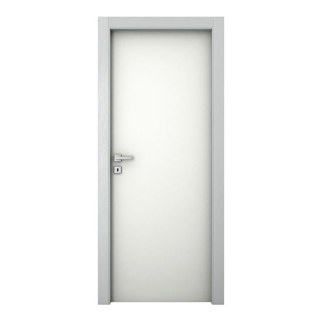 Leroymerlin Porta Tamburata Battente Bath Bianco L 80 X H 210 Cm Reversibile