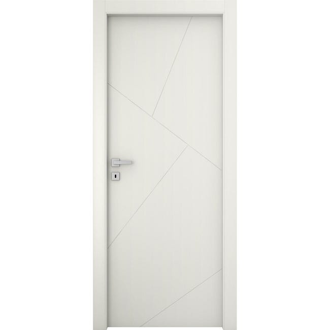 Leroymerlin Porta Tamburata Battente Oblique Bianco L 70 X H 210 Cm Reversibile