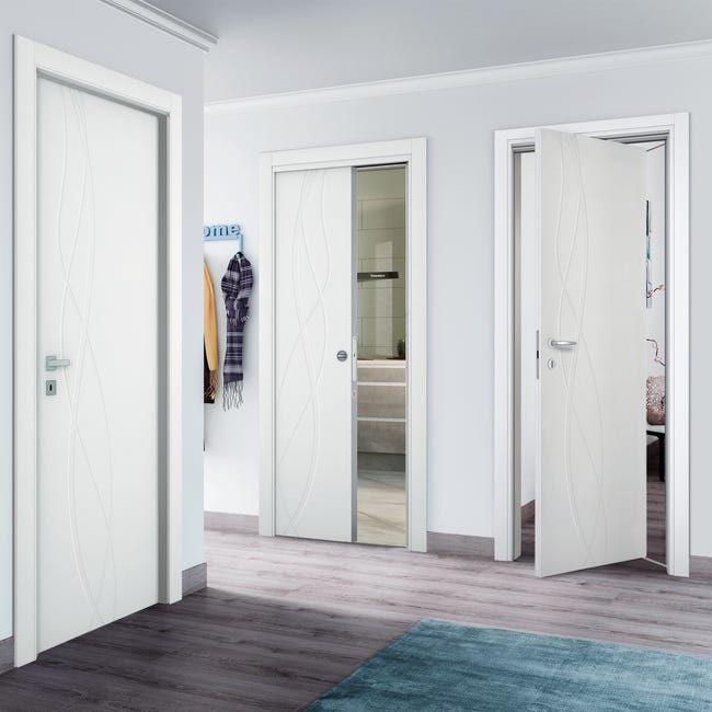 Leroymerlin Porta Tamburata Scorrevole Dna Bianco L 70 X H 210 Cm Reversibile