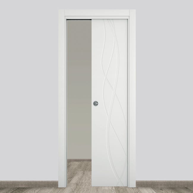 Leroymerlin Porta tamburata scorrevole Dna bianco L 70 x H 210 cm reversibile