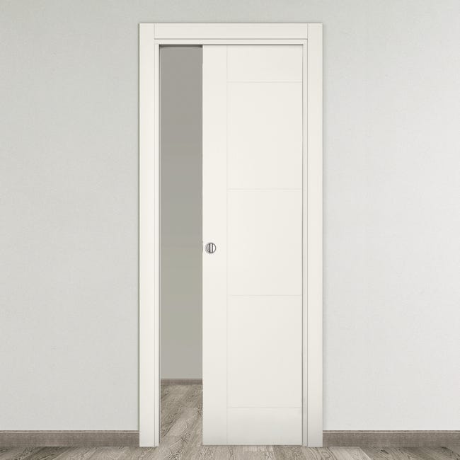 Leroymerlin Porta tamburata scorrevole Mood bianco L 80 x H 210 cm reversibile