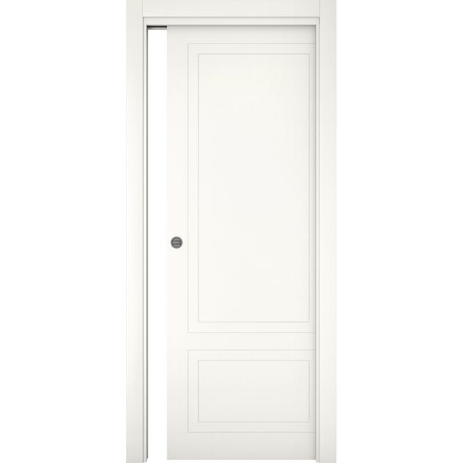 Leroymerlin Porta Tamburata Scorrevole Nobel Bianco L 80 X H 210 Cm Reversibile