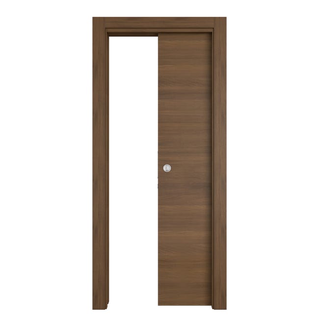 Leroymerlin Porta Tamburata Scorrevole Stenophylla Marrone L 70 X H 210 Cm Reversibile