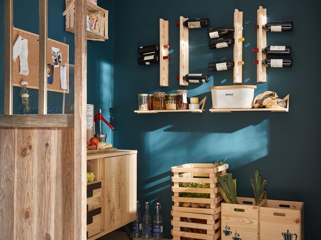 Leroymerlin Portabottiglie 6 Posti Da 6 Bottiglie In Acciaio Marrone ASTIGARRAGA L 7.5 X H 60.5 X Sp 9.5 Cm