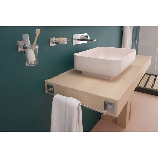 Leroymerlin Portasciugamani Da Parete Cold Wind Cromato L 35.3 Cm