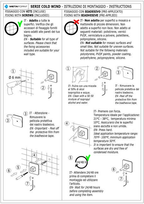 Leroymerlin Portasciugamani Da Parete Cold Wind Cromato L 50.3 Cm
