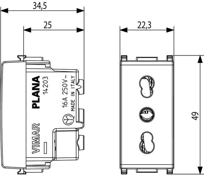 Leroymerlin Presa Di Alimentazione Plana VIMAR 16 A Colore Bianco