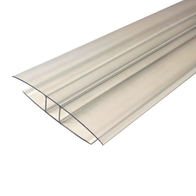 Leroymerlin Profilo di giunzione forma h H 10mm ONDULINE in policarbonato colore trasparente Dimensioni L 300cm x P 7.5 cm x sp. 10 mm