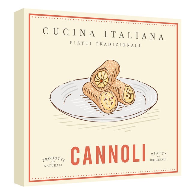 Leroymerlin Quadro su tela Cannoli beige 30 x 30 cm