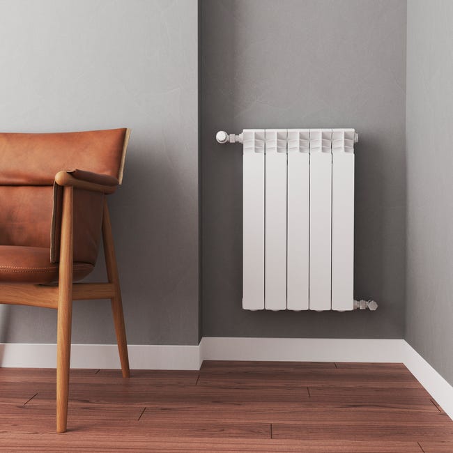 Leroymerlin Radiatore Acqua Calda EQUATION ALURAD In Alluminio 5 Elementi Interasse 600 Mm Bianco