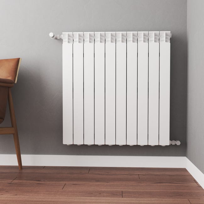 Leroymerlin Radiatore Acqua Calda EQUATION ALURAD In Alluminio 10 Elementi Interasse 800 Mm Bianco