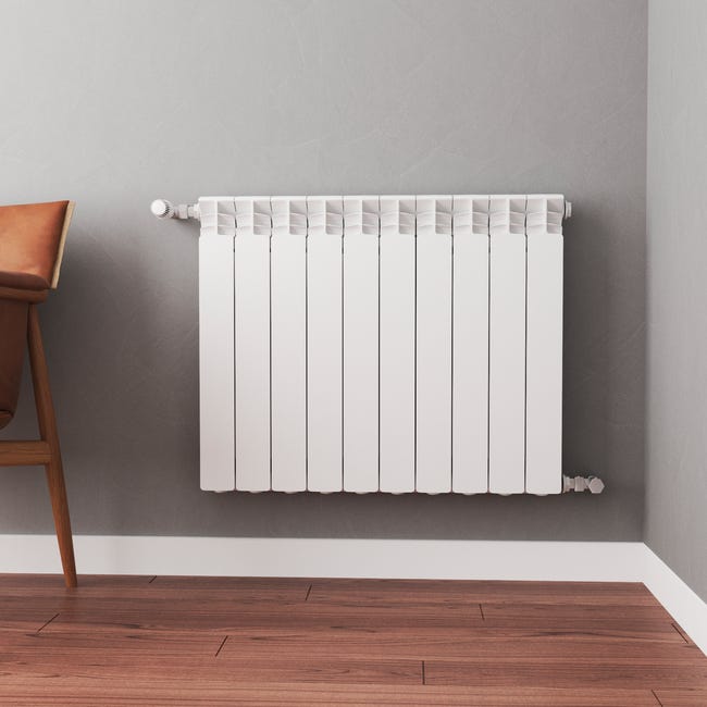 Leroymerlin Radiatore Acqua Calda EQUATION ALURAD In Alluminio 10 Elementi Interasse 600 Mm Bianco