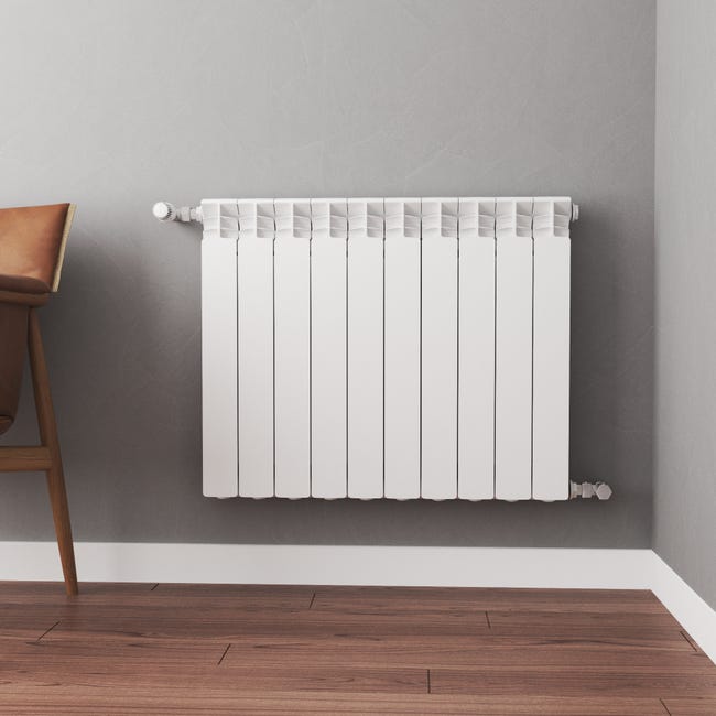 Leroymerlin Radiatore Acqua Calda EQUATION ALURAD In Alluminio 10 Elementi Interasse 600 Mm Bianco