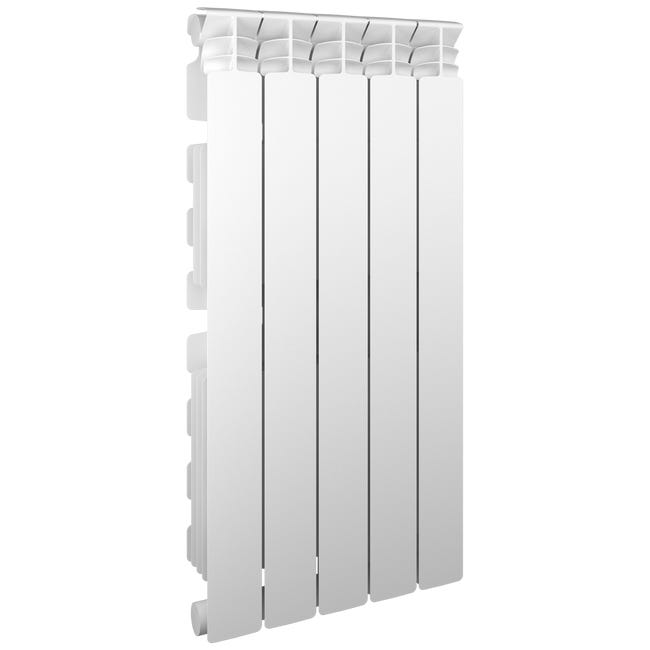 Leroymerlin Radiatore acqua calda EQUATION ALURAD in alluminio 5 elementi interasse 800 mm bianco