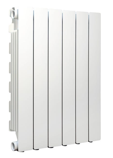 Leroymerlin Radiatore acqua calda PRODIGE MODERN in alluminio 6 elementi interasse 600 mm bianco