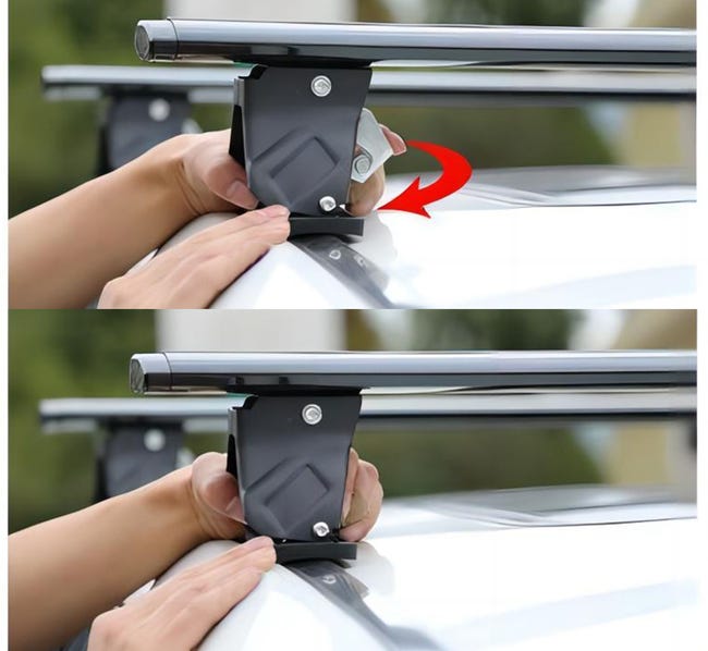 Leroymerlin Rebeca Shop® Barre Da Tetto Portapacchi Universali Con Serratura Antifurto Nero Adatte Per Auto Con Tetto Liscio Senza Barre Longitudinali 130cm