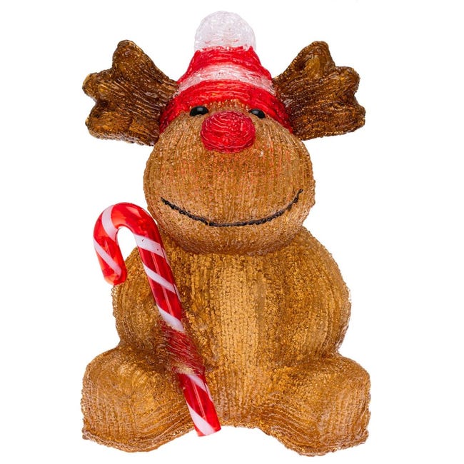 Leroymerlin Renna 32 lampadine bianco caldo H 24 cm