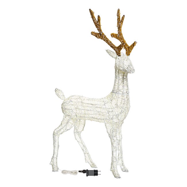 Leroymerlin Renna 3D 200 Lampadine Bianco Caldo H 105 Cm