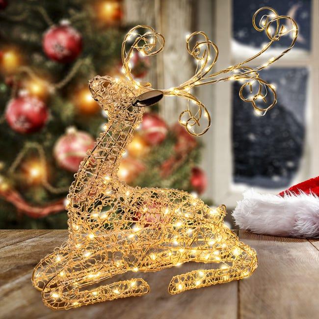 Leroymerlin Renna 80 lampadine bianco caldo H 30 cm