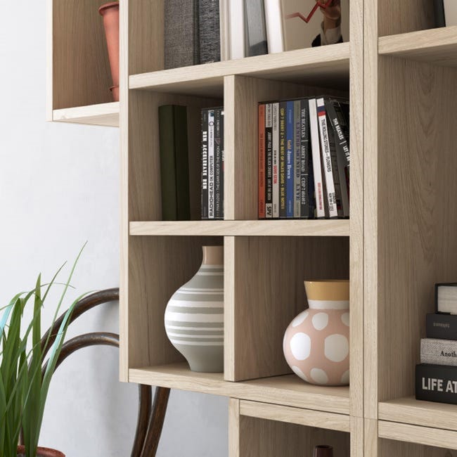 Leroymerlin Ripiano A Croce In Truciolare Rivestito Melaminico Kub SPACEO L 32.6 X P 31.5 Sp 16 Mm Rovere