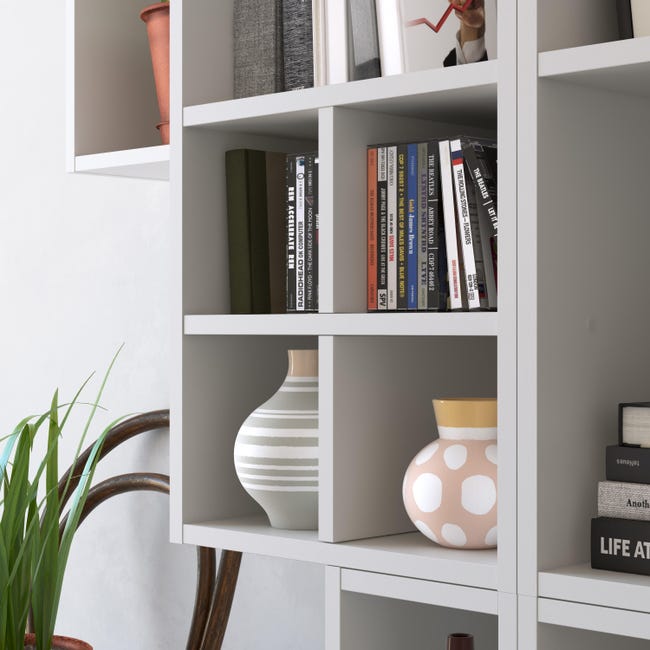 Leroymerlin Ripiano A Croce In Truciolare Rivestito Melaminico Kub SPACEO L 32.6 X P 31.5 Sp 16 Mm Bianco