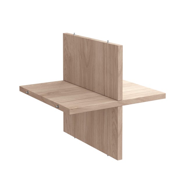 Leroymerlin Ripiano a croce in truciolare rivestito melaminico Kub SPACEO L 32.6 x P 31.5 Sp 16 mm Rovere