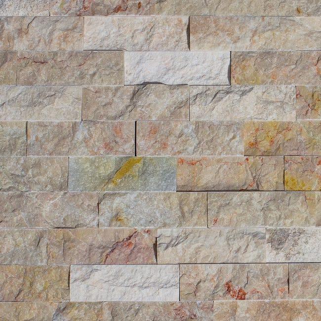 Leroymerlin Rivestimento decorativo in pietra NATIMUR IVORY TRAVERTIN 0.48 M2 beige/crema da interno / esterno